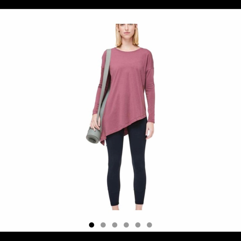 Lululemon Mauve To The Point Tie Activewear Top